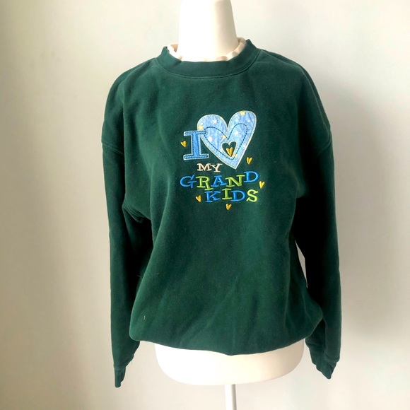 Vintage M & C sports wear green sweatshirt. Size L. - Picture 2 of 6